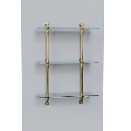 Designs Of Distinction Cantilever Bistro Shelf Kit - 3 Shelves - Polished Brass 01CANT1036PB1